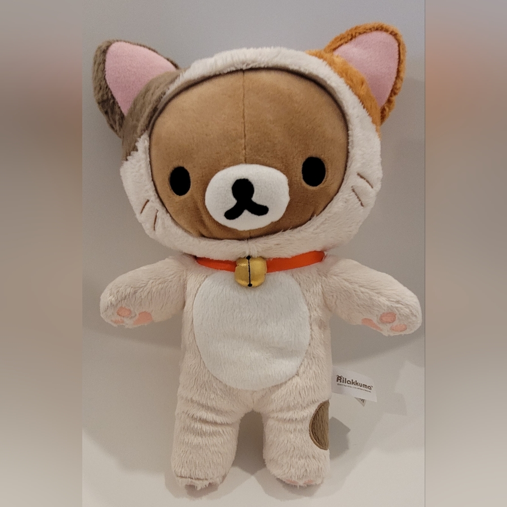 RARE Rilakkuma calico cat costume plush